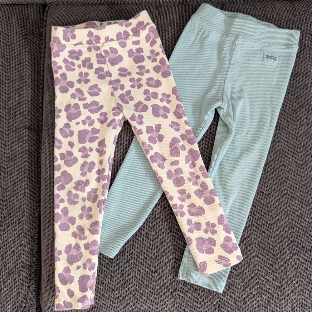 Zara Bundle Of Two Toddler Girls Leggings Pants 2 Year